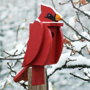 Amish Handcrafted Bird Shaped Houses & Feeders